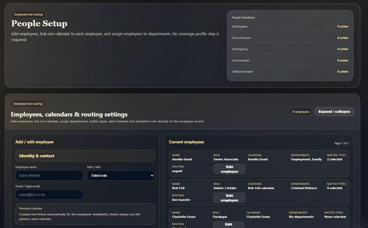People Setup guide